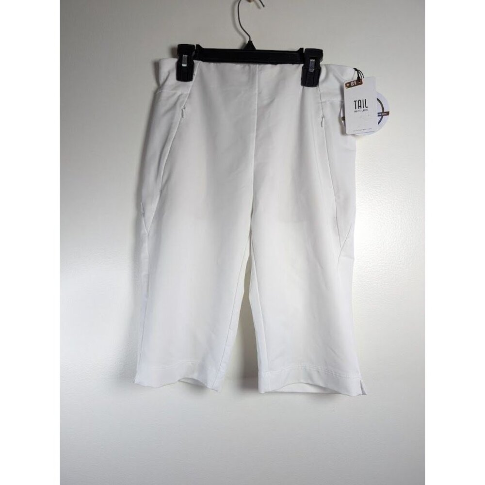 Tail White Label Golf Shorts Size 2 Bermuda 11" Zip Pocket UPF 50‎ Pull On NEW
